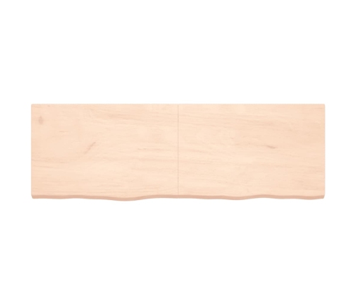 Estante de pared madera maciza roble sin tratar 180x60x(2-6) cm