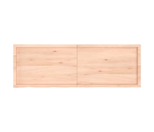 Estante de pared madera maciza roble sin tratar 180x60x(2-6) cm