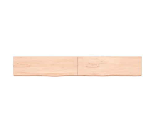 vidaXL Estante de pared madera maciza roble sin tratar 200x30x(2-6) cm