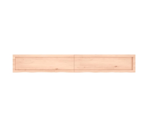 vidaXL Estante de pared madera maciza roble sin tratar 200x30x(2-6) cm