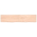 Estante de pared madera maciza roble sin tratar 200x40x(2-4) cm