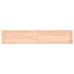 Estante de pared madera maciza roble sin tratar 200x40x(2-4) cm