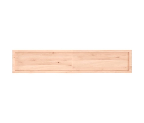 Estante de pared madera maciza roble sin tratar 200x40x(2-6) cm