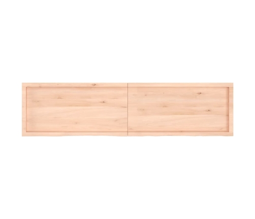 vidaXL Estante de pared madera maciza roble sin tratar 200x50x(2-4) cm