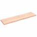 Estante de pared madera maciza roble sin tratar 200x50x(2-6) cm