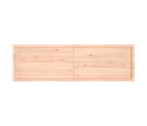 Estante de pared madera maciza roble sin tratar 200x60x(2-6) cm