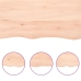 Estante de pared madera maciza roble sin tratar 220x30x(2-6) cm