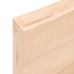 Estante de pared madera maciza roble sin tratar 220x30x(2-6) cm
