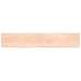 vidaXL Estante de pared madera maciza roble sin tratar 220x40x(2-4) cm