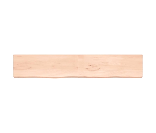 vidaXL Estante de pared madera maciza roble sin tratar 220x40x(2-6) cm