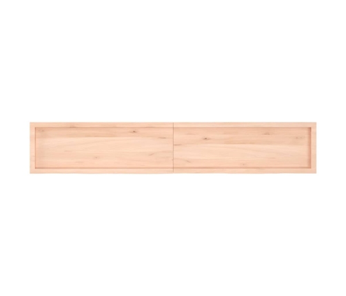 vidaXL Estante de pared madera maciza roble sin tratar 220x40x(2-6) cm