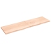 Estante de pared madera maciza roble sin tratar 220x60x(2-4) cm