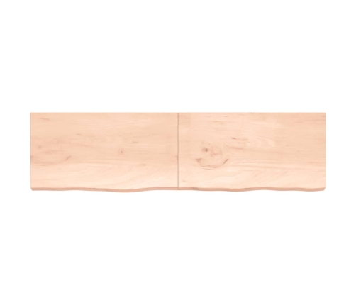 vidaXL Estante de pared madera maciza roble sin tratar 220x60x(2-6) cm