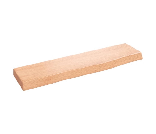 Estante de pared madera de roble tratada marrón claro 40x10x2cm