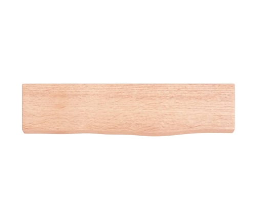 Estante de pared madera de roble tratada marrón claro 40x10x2cm