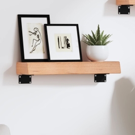 Estante de pared madera de roble tratada marrón claro 40x10x6cm