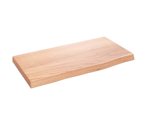 Estante de pared madera de roble tratada marrón claro 40x20x2cm