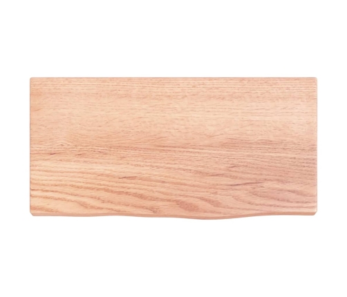 Estante de pared madera de roble tratada marrón claro 40x20x2cm