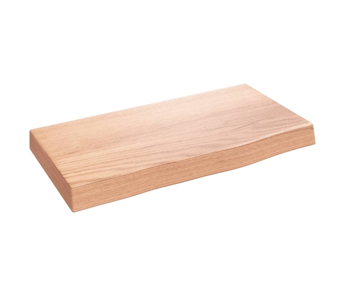 Estante de pared madera de roble tratada marrón claro 40x20x4cm