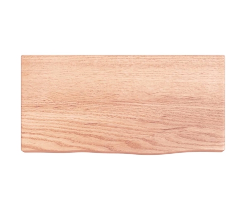 Estante de pared madera de roble tratada marrón claro 40x20x4cm