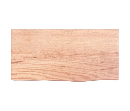 Estante de pared madera de roble tratada marrón claro 40x20x6cm