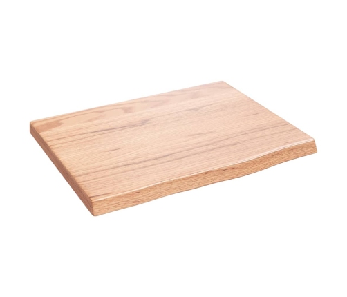 Estante de pared madera de roble tratada marrón claro 40x30x2cm