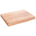 Estante pared madera roble tratada marrón claro 40x30x(2-4) cm