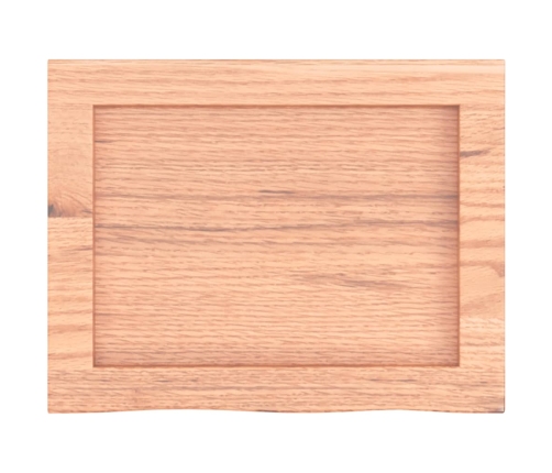 Estante pared madera roble tratada marrón claro 40x30x(2-4) cm