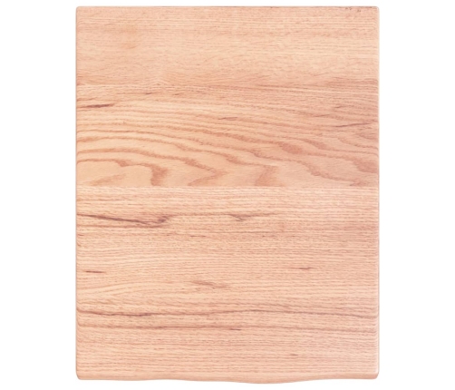 Estante de pared madera de roble tratada marrón claro 40x50x2cm