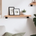 Estante de pared madera de roble tratada marrón claro 60x10x4cm