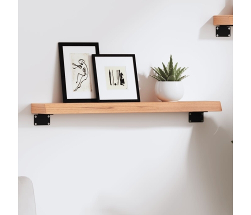 Estante de pared madera de roble tratada marrón claro 60x10x4cm