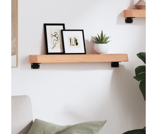 Estante de pared madera de roble tratada marrón claro 60x10x6cm