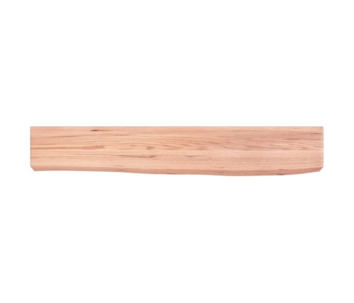 Estante de pared madera de roble tratada marrón claro 60x10x6cm