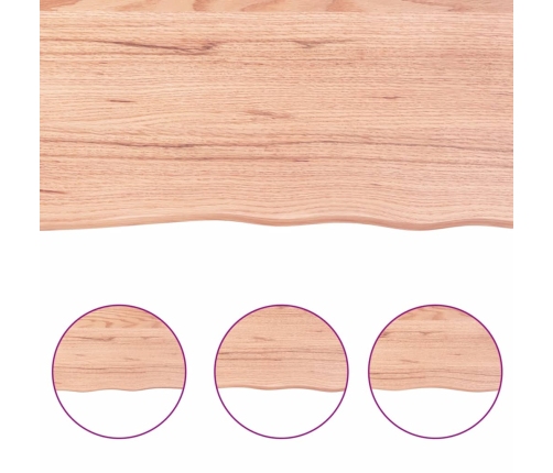 Estante de pared madera de roble tratada marrón claro 60x10x6cm
