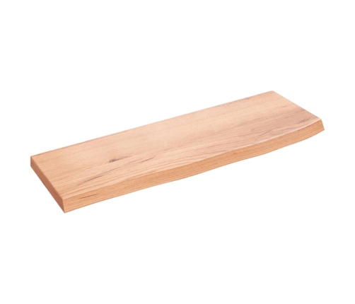 Estante de pared madera de roble tratada marrón claro 60x20x2cm