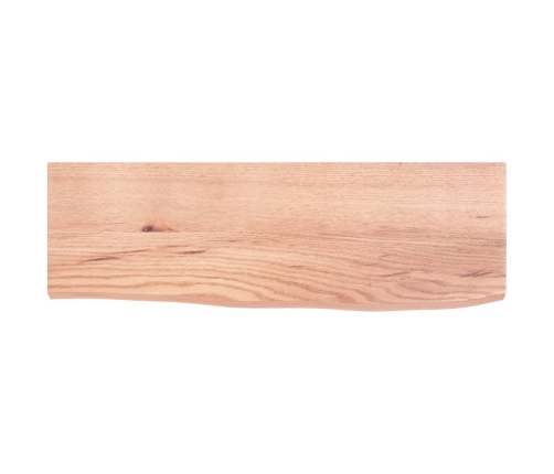 Estante de pared madera de roble tratada marrón claro 60x20x2cm