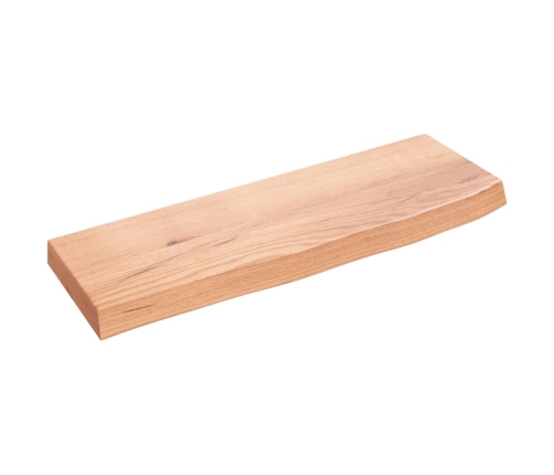 Estante de pared madera de roble tratada marrón claro 60x20x4cm