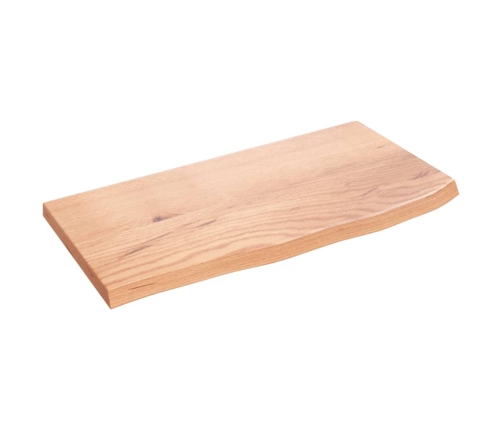 Estante de pared madera de roble tratada marrón claro 60x30x2cm