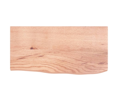 Estante de pared madera de roble tratada marrón claro 60x30x2cm