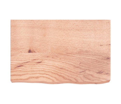 vidaXL Estante pared madera roble tratada marrón claro 60x40x(2-6) cm