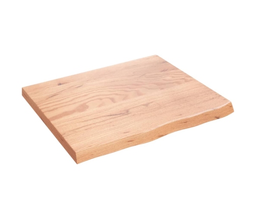 Estante de pared madera de roble tratada marrón claro 60x50x2cm