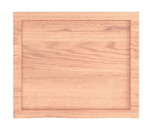 Estante pared madera roble tratada marrón claro 60x50x(2-4) cm