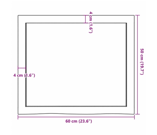 Estante pared madera roble tratada marrón claro 60x50x(2-6) cm