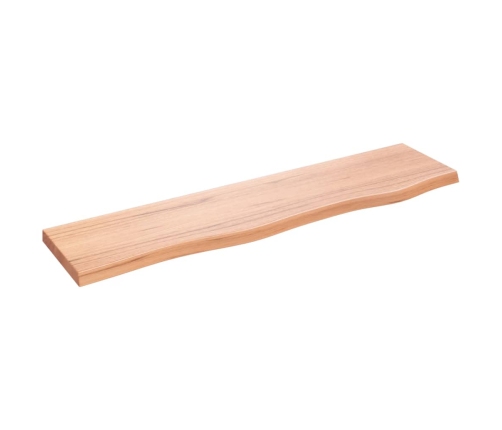 Estante de pared madera de roble tratada marrón claro 80x20x2cm