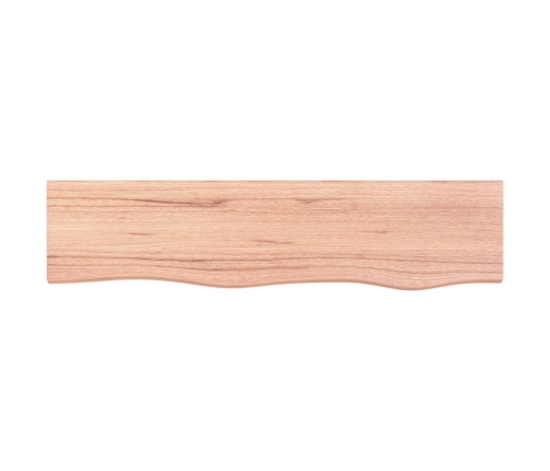 Estante de pared madera de roble tratada marrón claro 80x20x2cm