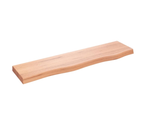 Estante de pared madera de roble tratada marrón claro 80x20x4cm