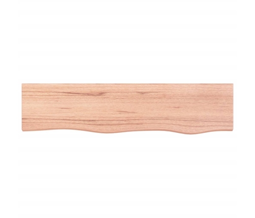 Estante de pared madera de roble tratada marrón claro 80x20x4cm