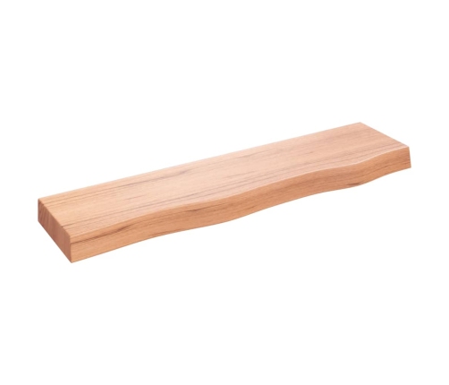 Estante de pared madera de roble tratada marrón claro 80x20x6cm