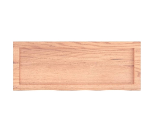 Estante pared madera roble tratada marrón claro 80x30x(2-4) cm