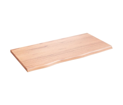 Estante de pared madera de roble tratada marrón claro 80x40x2cm